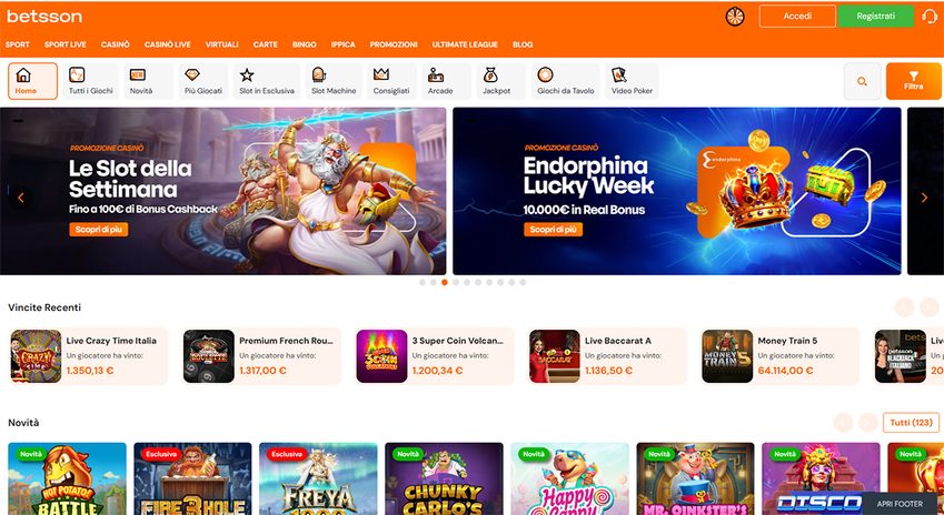 betsson recensione casino online italia