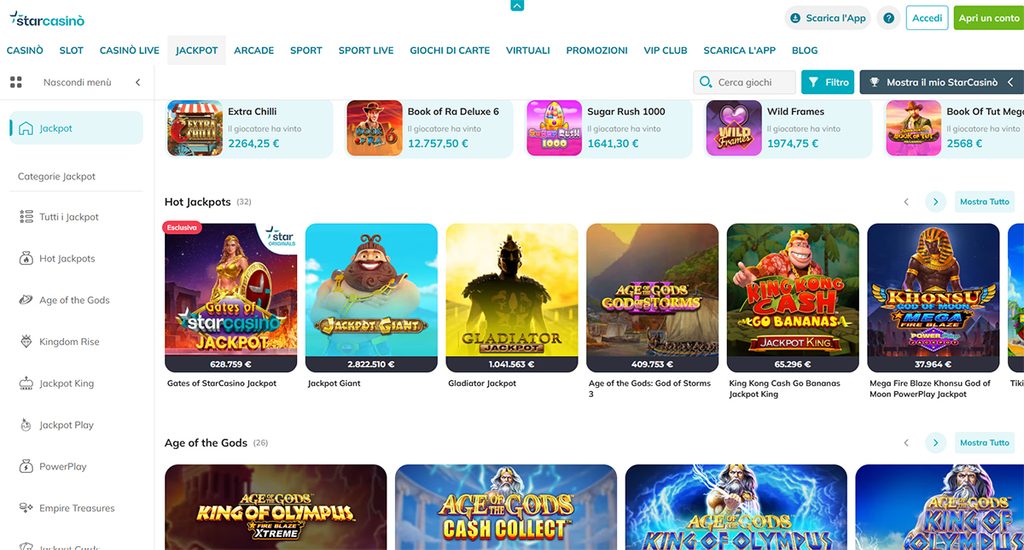 I Giochi con Jackpot
