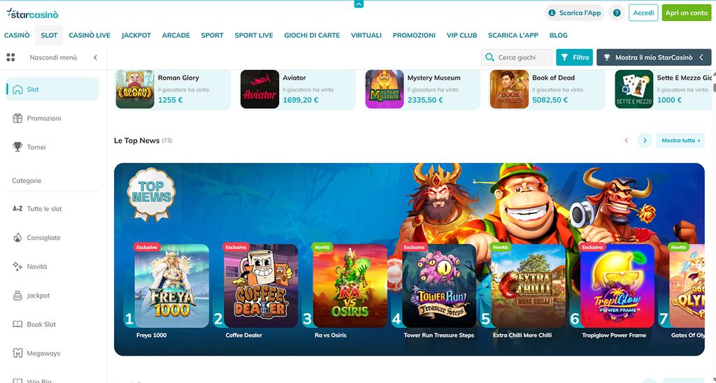 migliori slot machine su starcasino